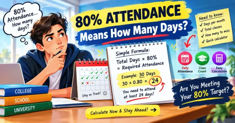 80 Percent Attendance Means How Many Days?